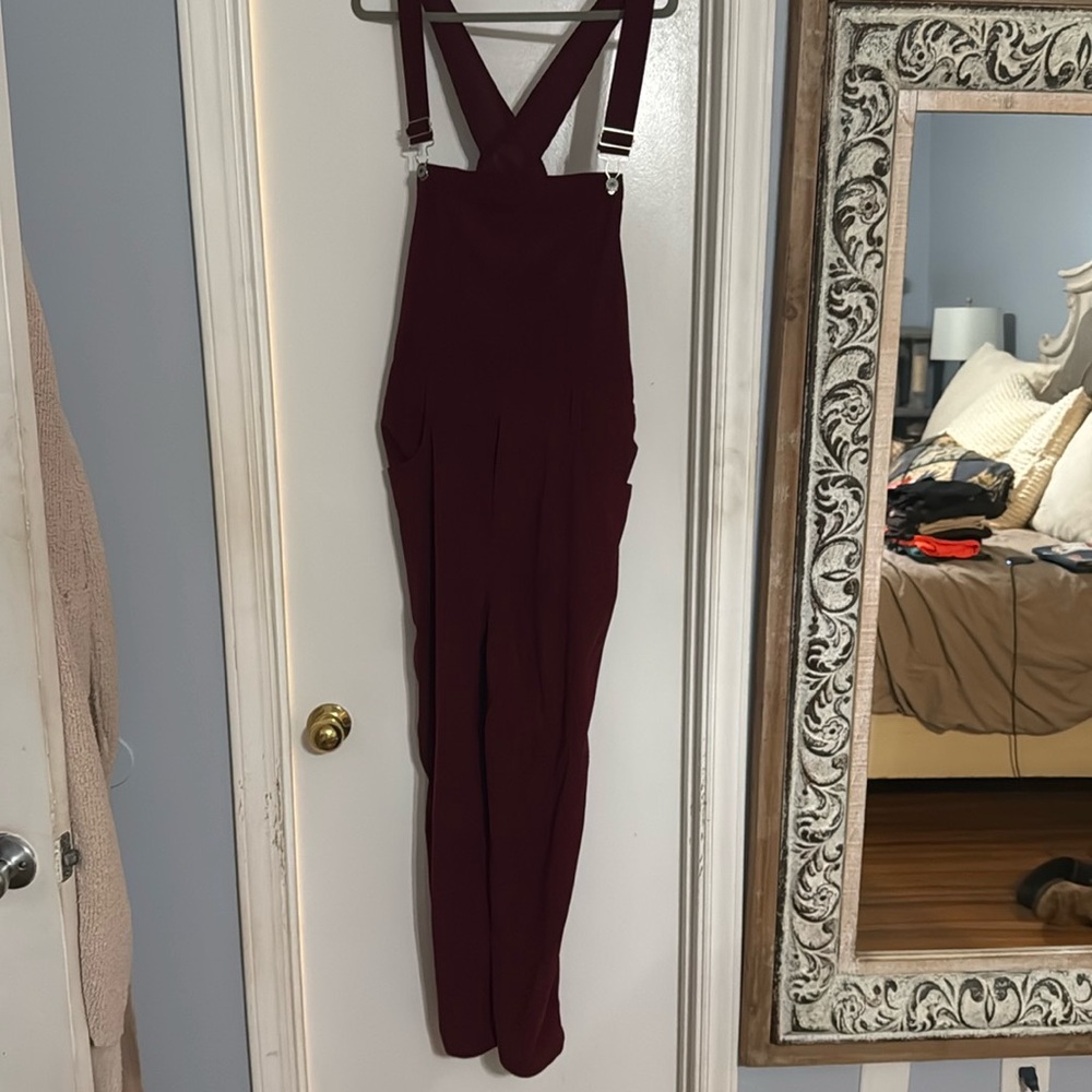 Boutique corduroy overalls maroon size XL